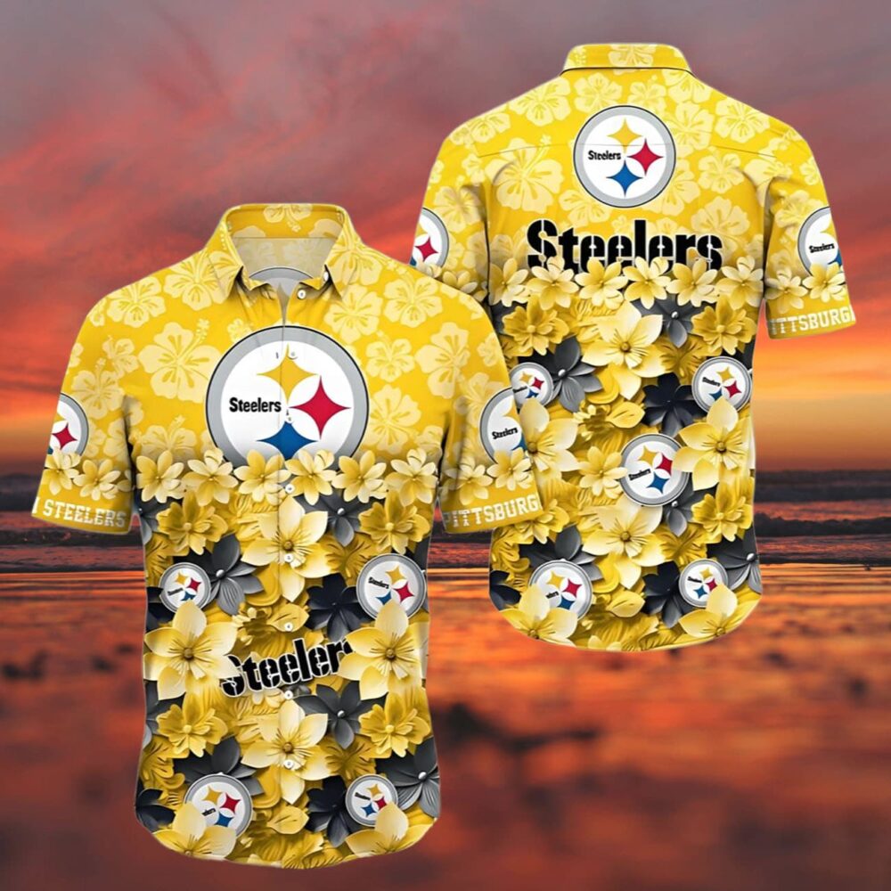 Pittsburgh Steelers Flower Hawaiian Shirt Trending Summer NFL Gifts For Fans 3