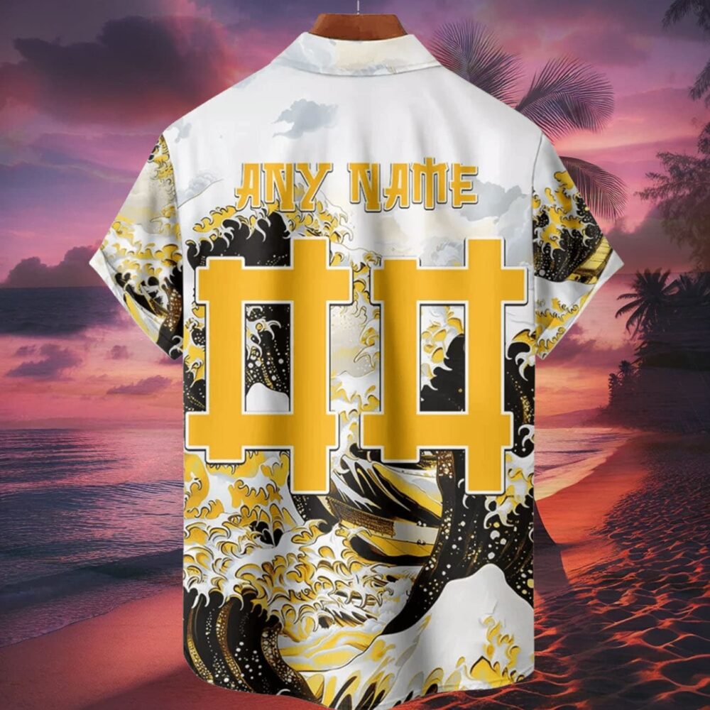 Pittsburgh Steelers Great Wave Hawaiian Shirt Personalized Name And Number NFL Gift For Fans 2