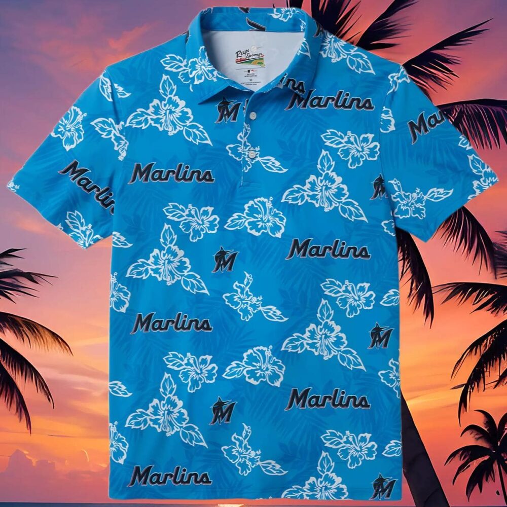 Reyn Spooner Miami Marlins Hawaiian Shirt Blue MLB Aloha Shirt Gift For Fans 4