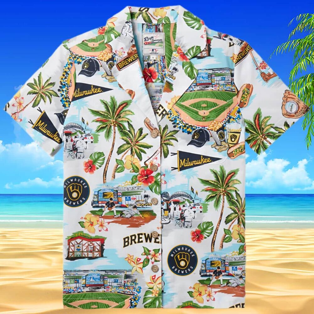 Reyn Spooner Milwaukee Brewers Hawaiian Shirt MLB Aloha Shirt Gift For Fans 1