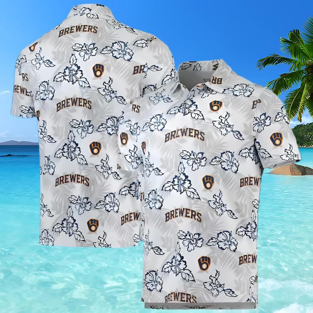 Reyn Spooner Milwaukee Brewers White Hawaiian Shirt MLB Aloha Shirt Gift For Fans 2