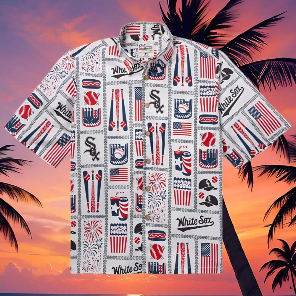 Reyn Spooner Mlb Chicago Sox Americana Button up Shirt MLB Aloha Shirt Gift For Fans 4