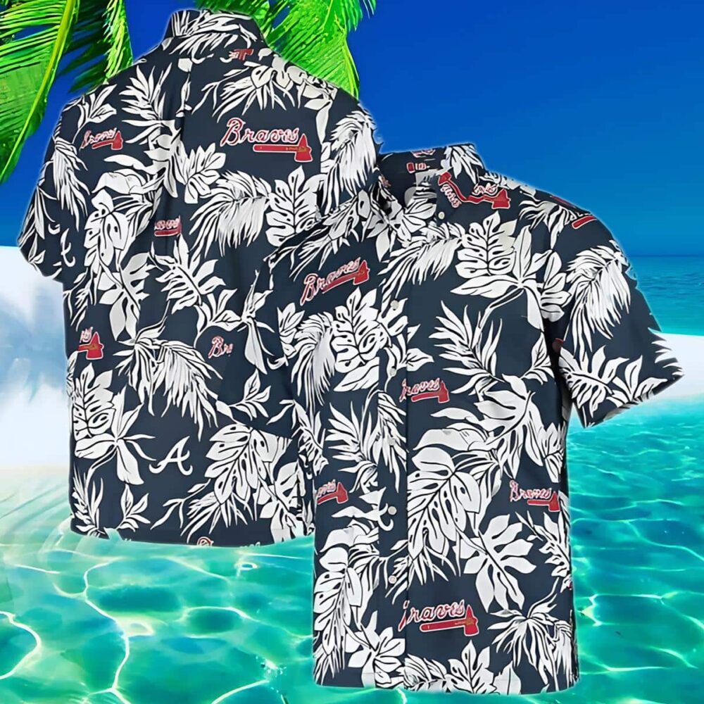 Reyn Spooner Navy Atlanta Braves Aloha MLB Aloha Shirt Gift For Fans 2