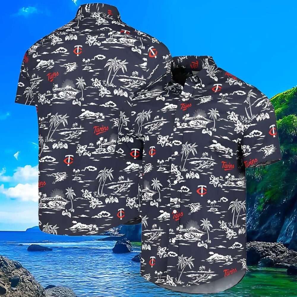 Reyn Spooner Navy Kekai Performance Minnesota Twins Hawaiian Shirt MLB Aloha Shirt Gift For Fans 3