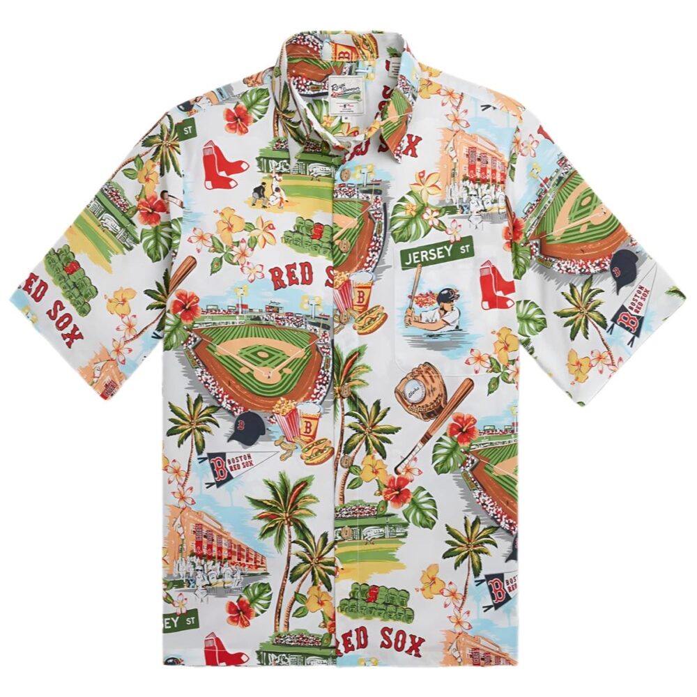 Reyn Spooner White Boston Red Sox Hawaiian Shirt MLB Aloha Shirt Gift For Fans 1