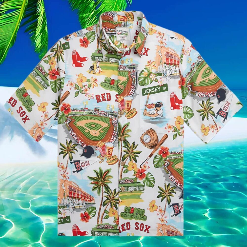 Reyn Spooner White Boston Red Sox Hawaiian Shirt MLB Aloha Shirt Gift For Fans 2