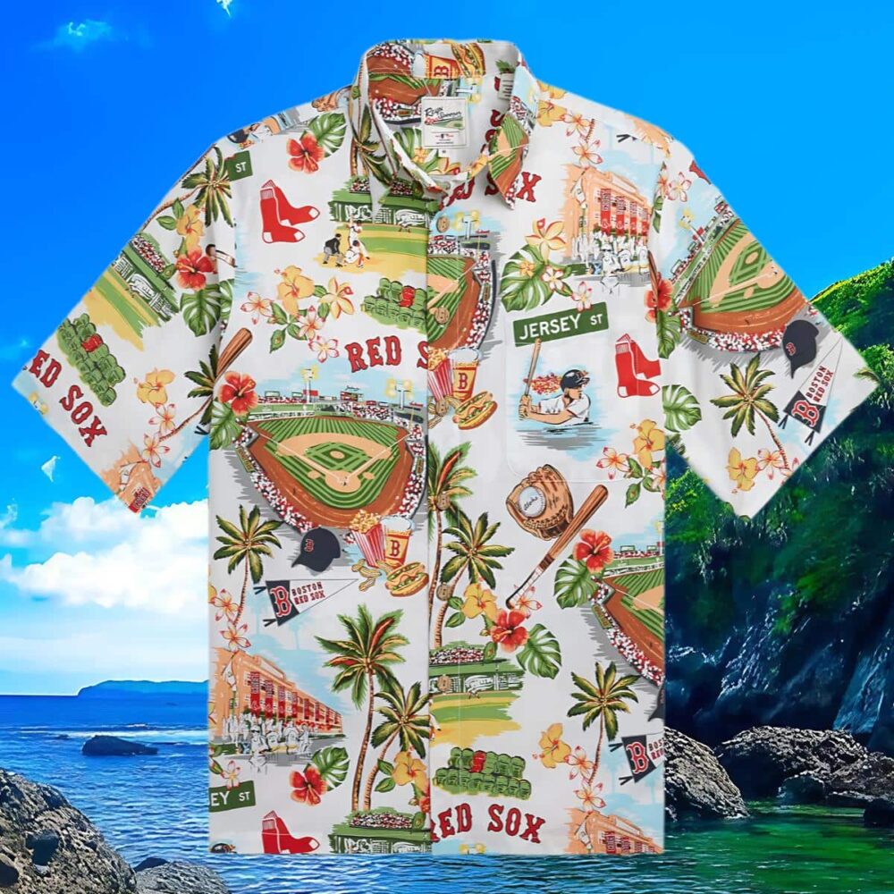 Reyn Spooner White Boston Red Sox Hawaiian Shirt MLB Aloha Shirt Gift For Fans 3