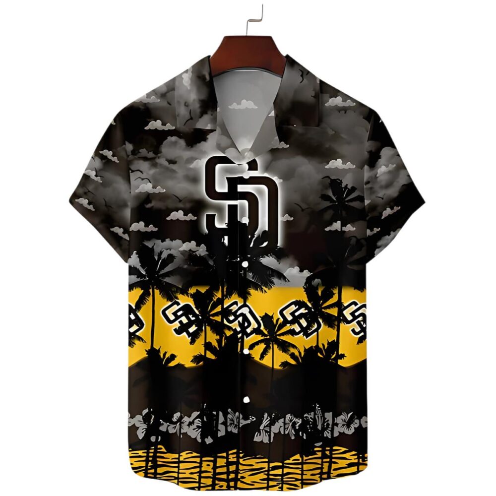 San Diego Padres Stormy Sunset Hawaiian Shirt MLB Aloha Shirt Gift For Fans 1