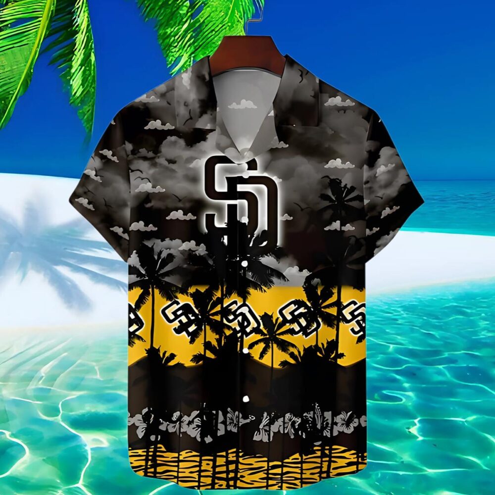 San Diego Padres Stormy Sunset Hawaiian Shirt MLB Aloha Shirt Gift For Fans 2