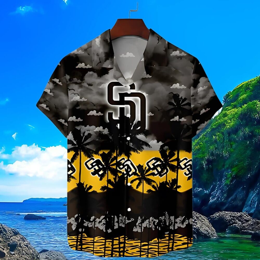 San Diego Padres Stormy Sunset Hawaiian Shirt MLB Aloha Shirt Gift For Fans 3