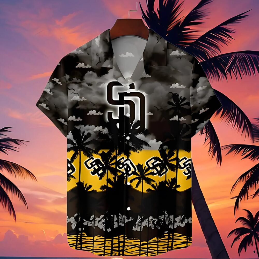 San Diego Padres Stormy Sunset Hawaiian Shirt MLB Aloha Shirt Gift For Fans 4