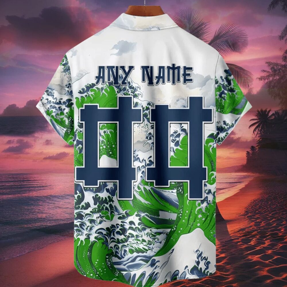 Seattle Seahawks Great Wave Hawaiian Shirt Personalized Name And Number NFL Gift For Fans 2