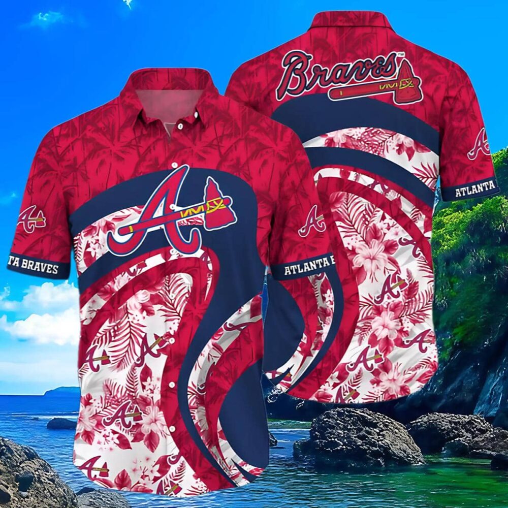 Show Your Team Spirit With Vibrant Atlanta Braves Hawaiian MLB Aloha Shirt Gift For Fans 3