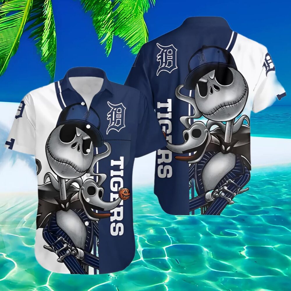 Skeleton Cool Detroit Tigers Hawaiian Shirt MLB Aloha Shirt Gift For Fans 2