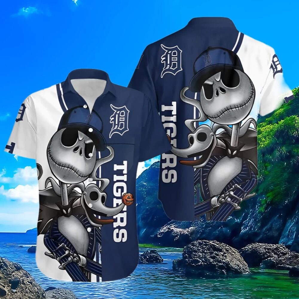 Skeleton Cool Detroit Tigers Hawaiian Shirt MLB Aloha Shirt Gift For Fans 3