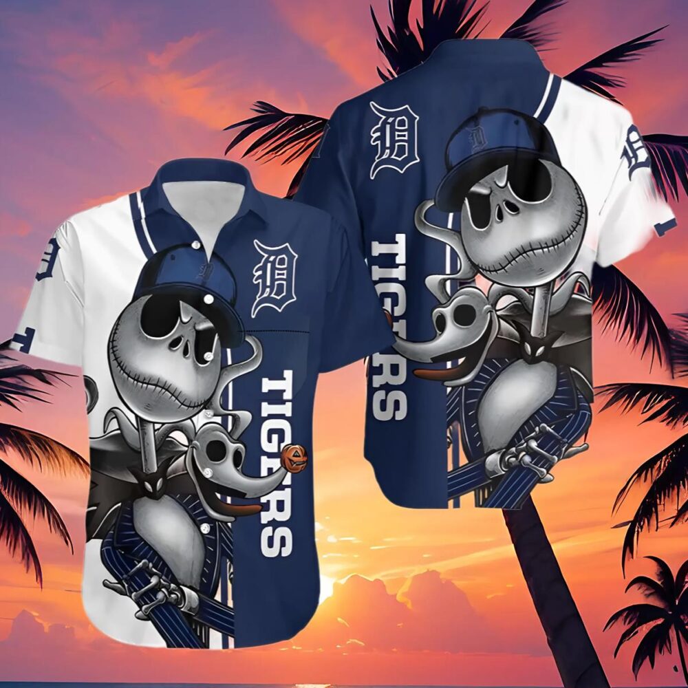 Skeleton Cool Detroit Tigers Hawaiian Shirt MLB Aloha Shirt Gift For Fans 4