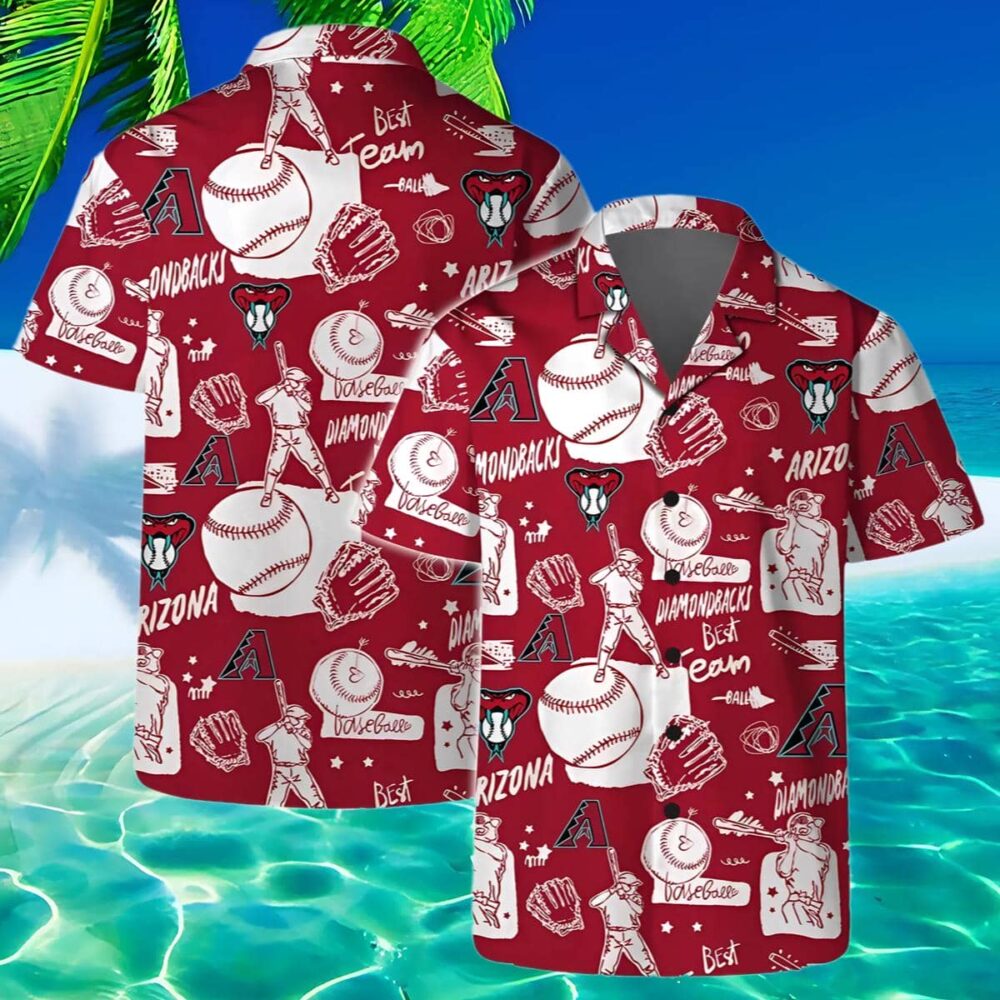 Sunset Cactus Arizona Diamondbacks Hawaiian Shirt MLB Aloha Shirt Gift For Fans 2