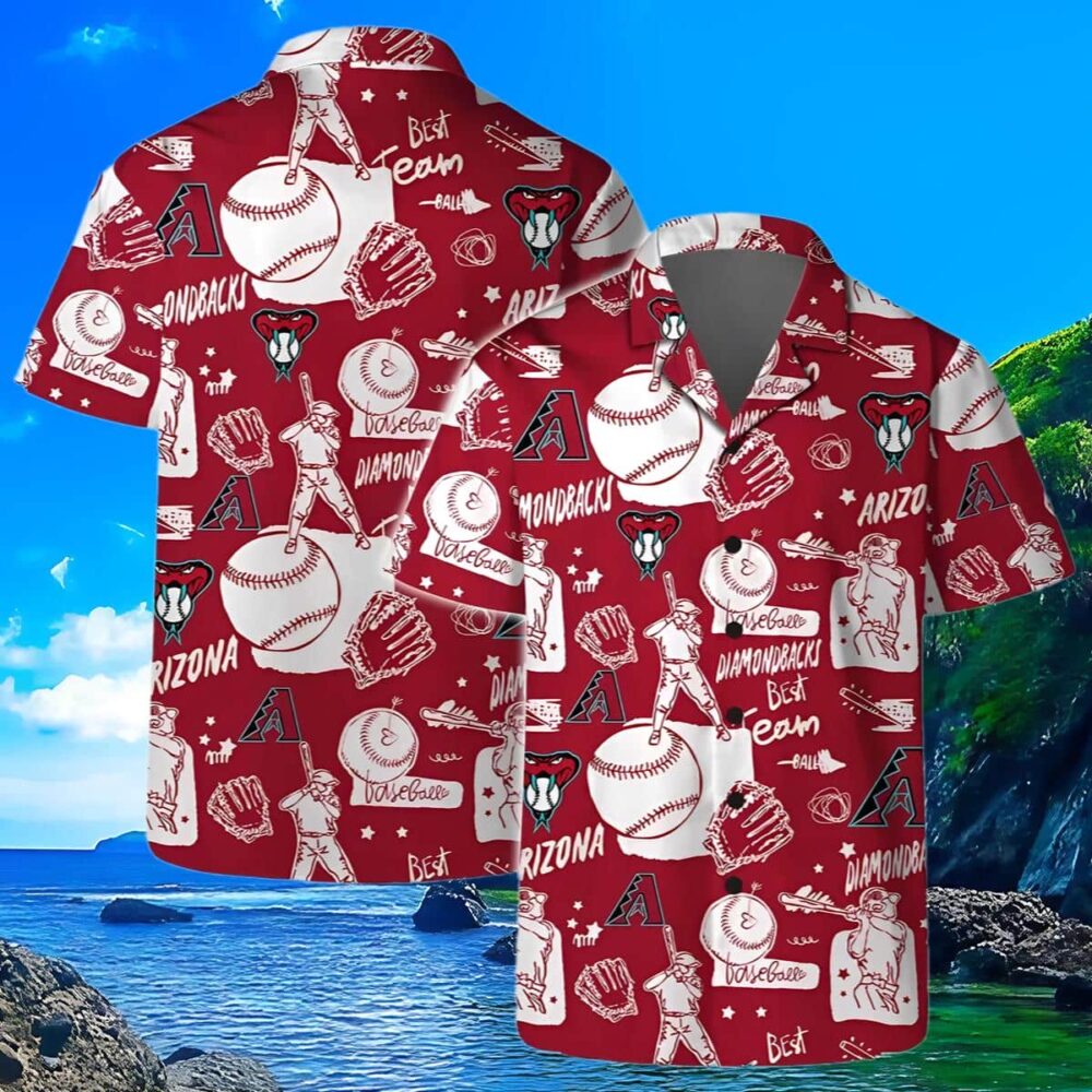 Sunset Cactus Arizona Diamondbacks Hawaiian Shirt MLB Aloha Shirt Gift For Fans 3