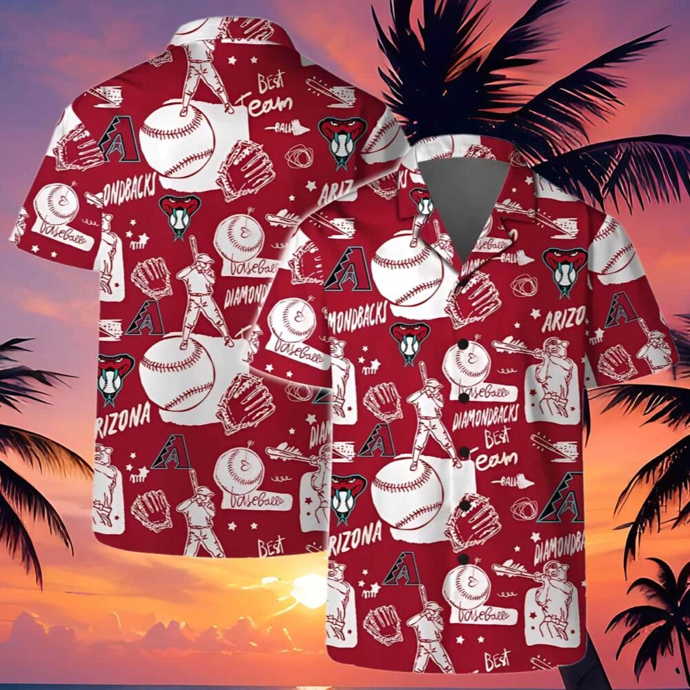 Sunset Cactus Arizona Diamondbacks Hawaiian Shirt MLB Aloha Shirt Gift For Fans 4