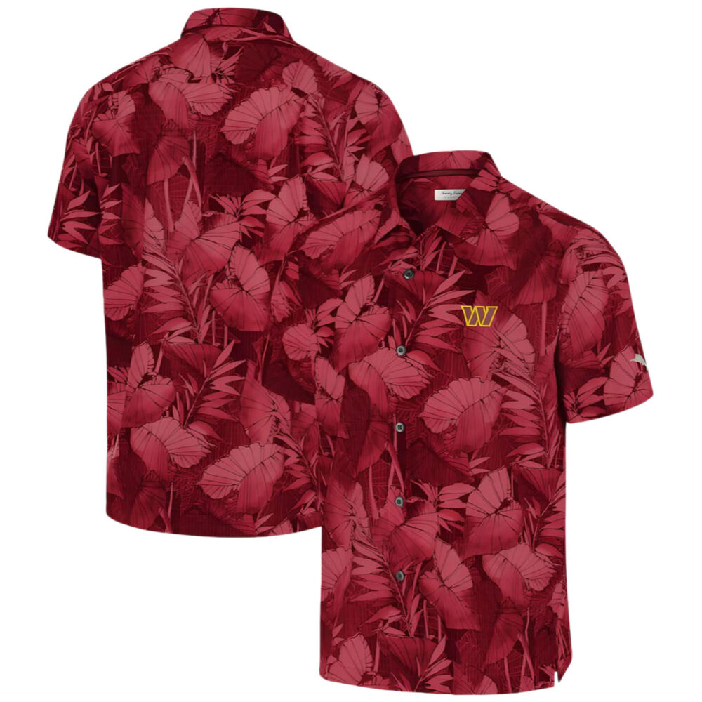 Tammy Bahama Burgundy Washington Commanders Hawaiian Shirt Red NFL Gifts For Fans 1