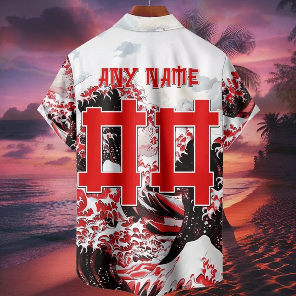 Tampa Bay Buccaneers Great Wave Hawaiian Shirt Personalized Name And Number NFL Gift For Fans 2