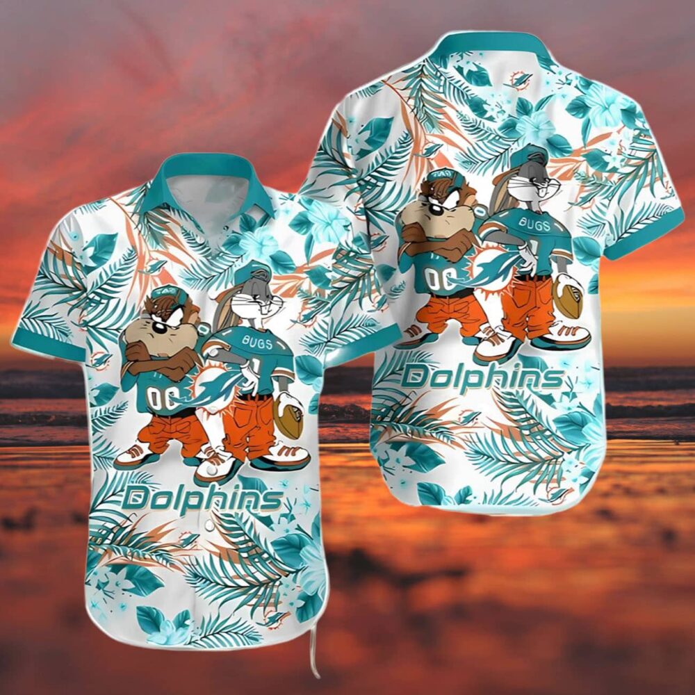 Taz And Bugs Miami Dolphins Hawaiian Shirt Gift NFL Gifts For Fans 3