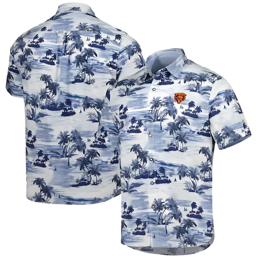 Tommy Bahama Navy Chicago Bears Hawaiian Shirt Tropical Horizons Butt NFL Gifts For Fans 1