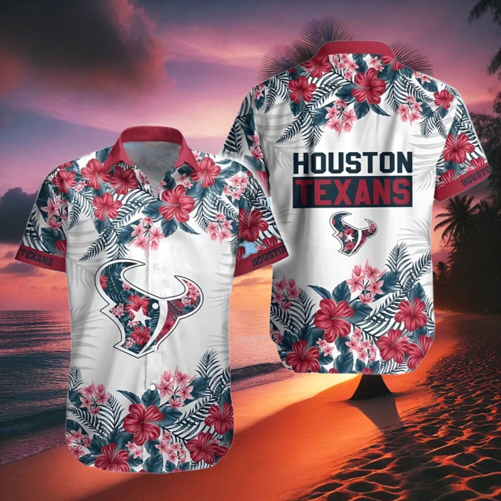 Tropical Hibicus Houston Texans Hawaiian Shirt NFL Gifts For Fans 2