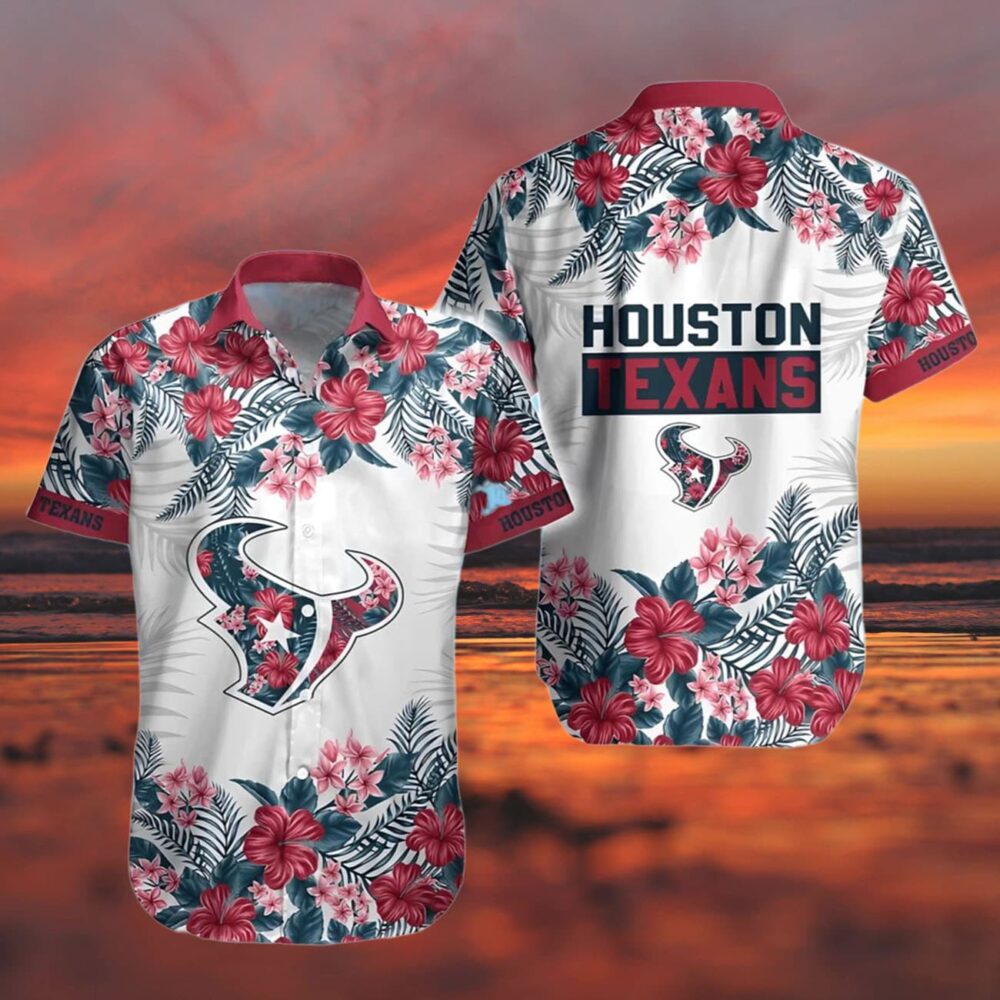 Tropical Hibicus Houston Texans Hawaiian Shirt NFL Gifts For Fans 3