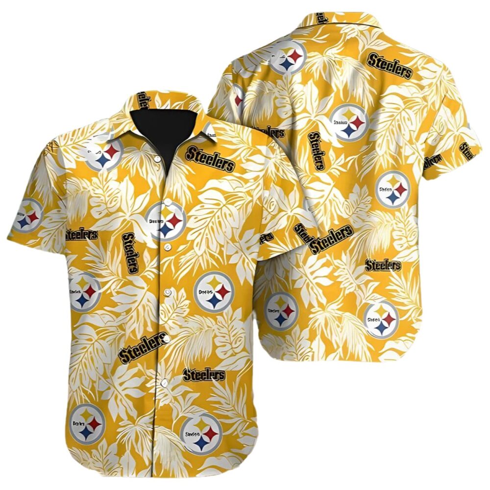 Tropical Leafs Pittsburgh Steelers Hawaiian Shirt NFL Gifts For Fans 1