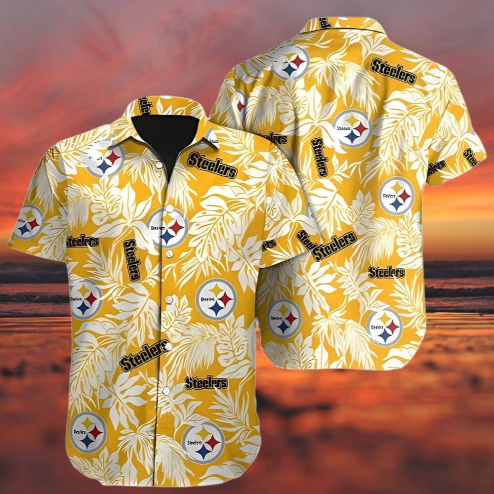 Tropical Leafs Pittsburgh Steelers Hawaiian Shirt NFL Gifts For Fans 3