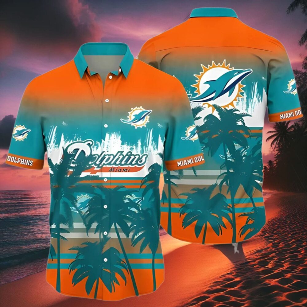 Tropical Summer Sunset Miami Dolphins Hawaiian Shirt NFL Gifts For Fans 2