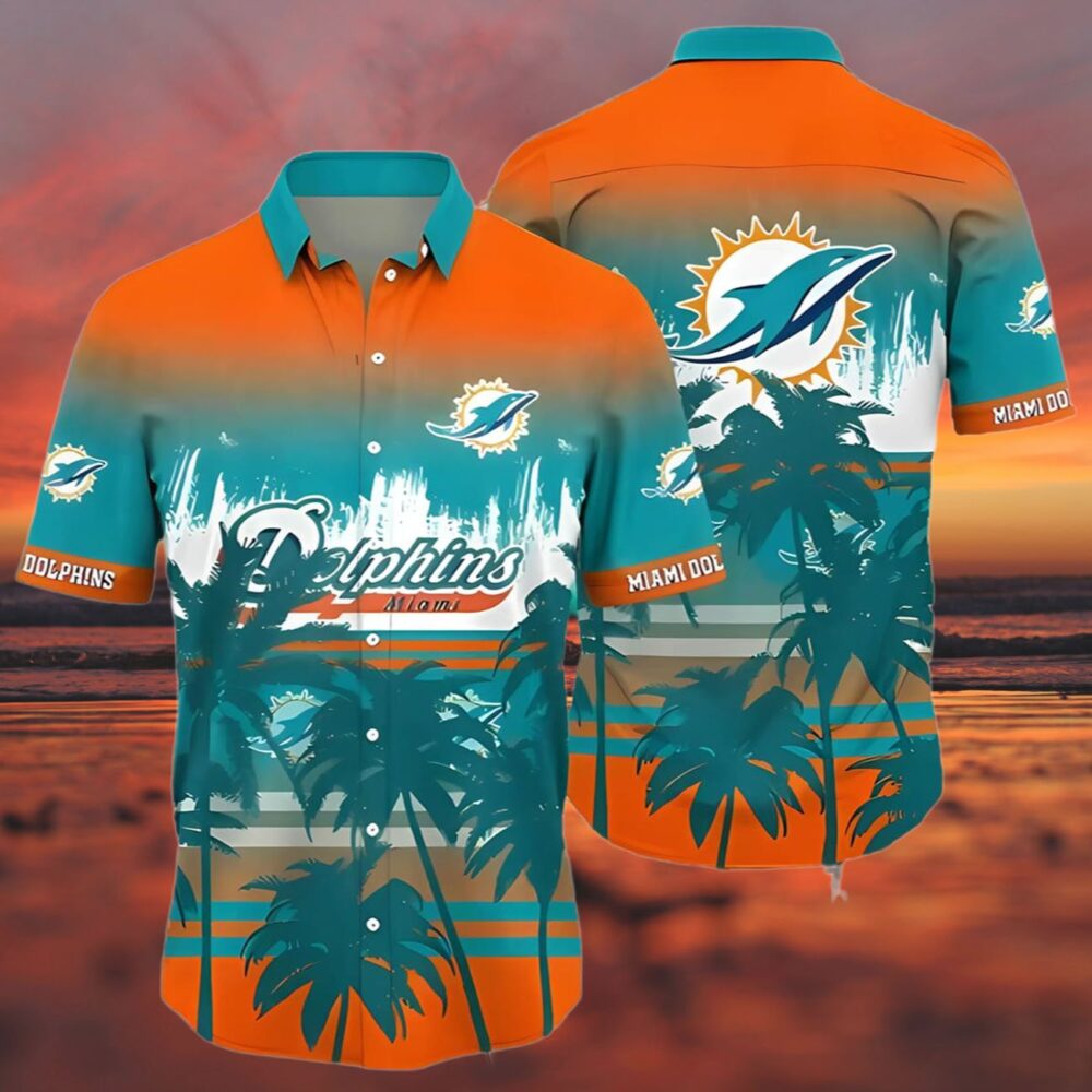 Tropical Summer Sunset Miami Dolphins Hawaiian Shirt NFL Gifts For Fans 3