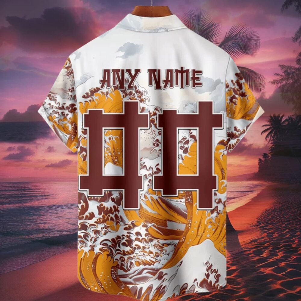 Washington Commanders Great Wave Hawaiian Shirt Personalized Name And Number NFL Gift For Fans 2