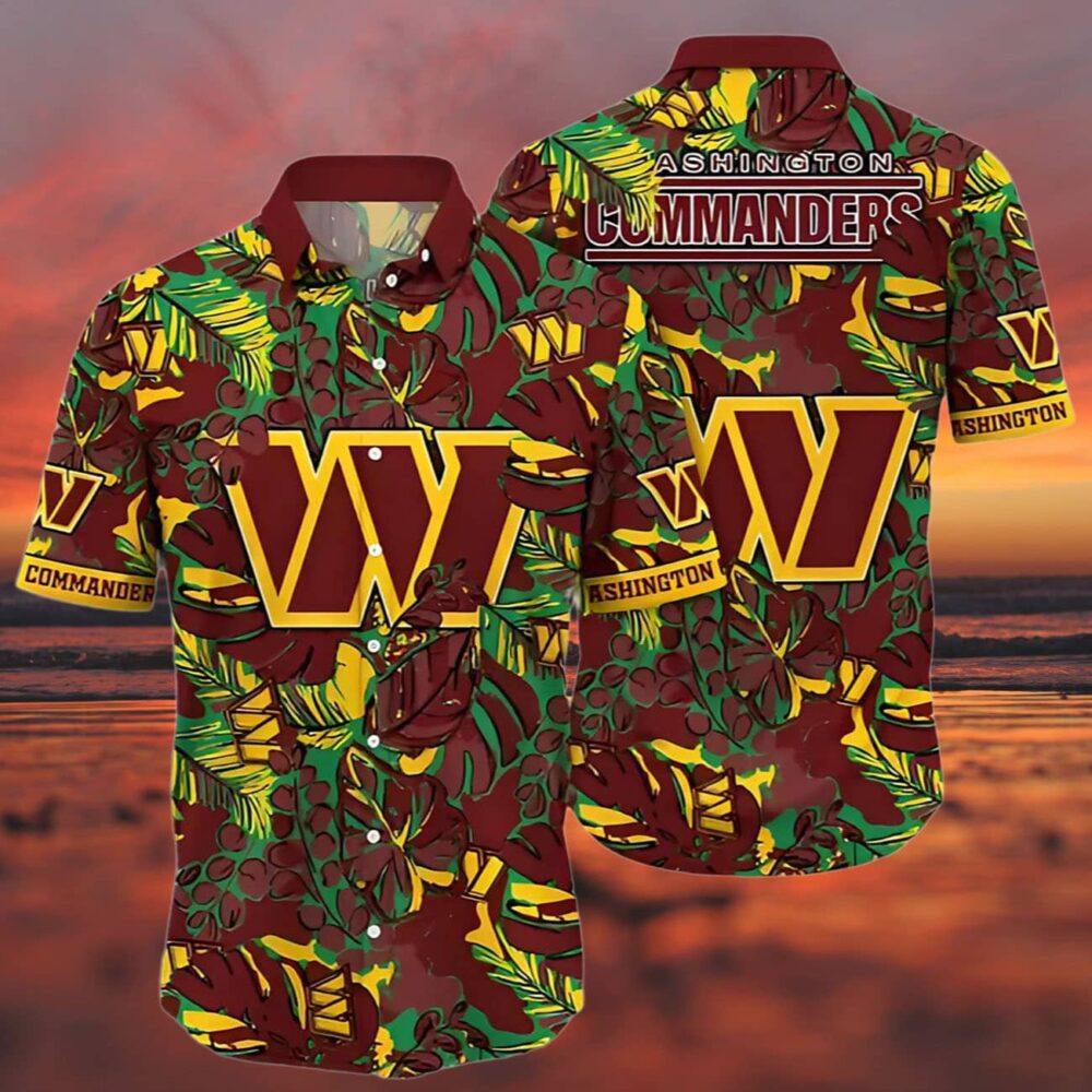 Washington Commanders Hawaiian Shirt Sunsets Aloha Shirt NFL Gifts For Fans 3