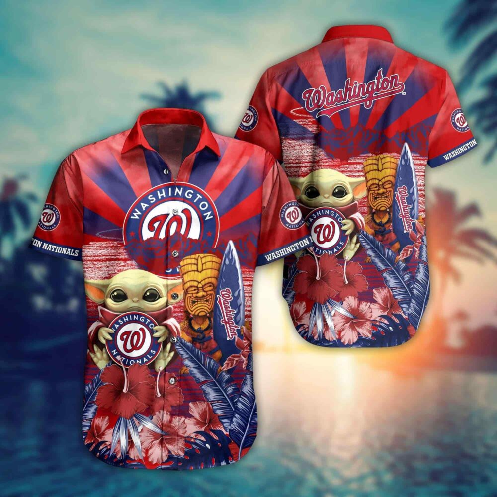 Washington Nationals Baby Yoda Hawaiian Shirt MLB Aloha Shirt Gift For Fans 1