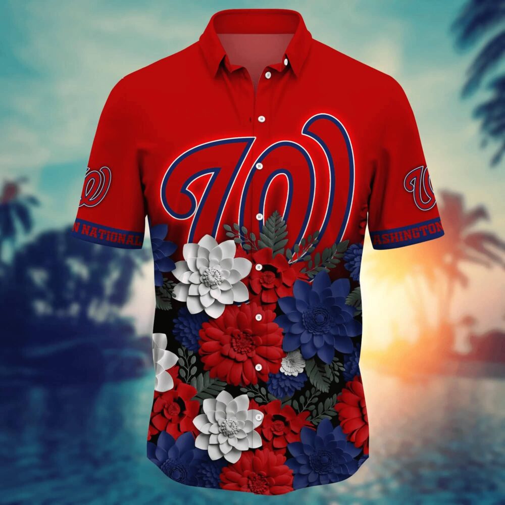 Washington Nationals Beachside Bliss Hawaiian Shirt MLB Aloha Shirt Gift For Fans 2