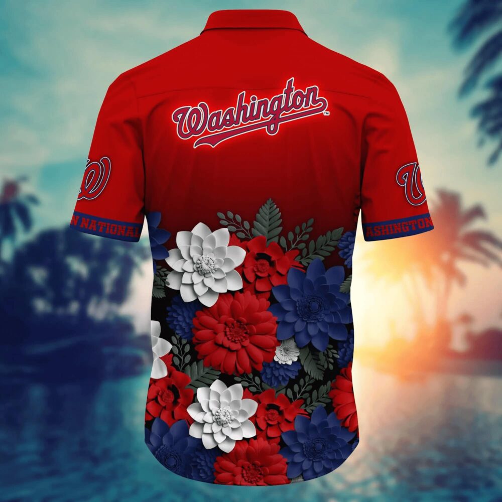 Washington Nationals Beachside Bliss Hawaiian Shirt MLB Aloha Shirt Gift For Fans 3