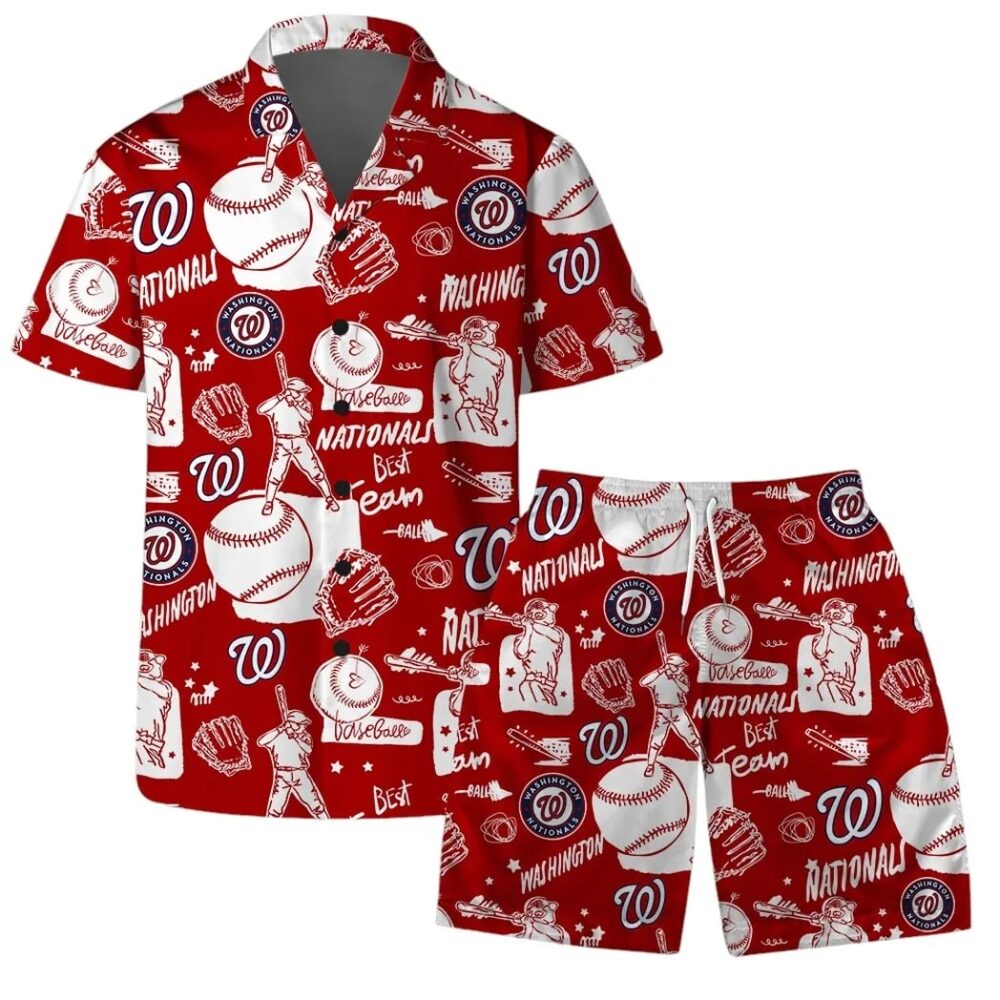 Washington Nationals Coastal Escape Hawaiian Shirt MLB Aloha Shirt Gift For Fans 2