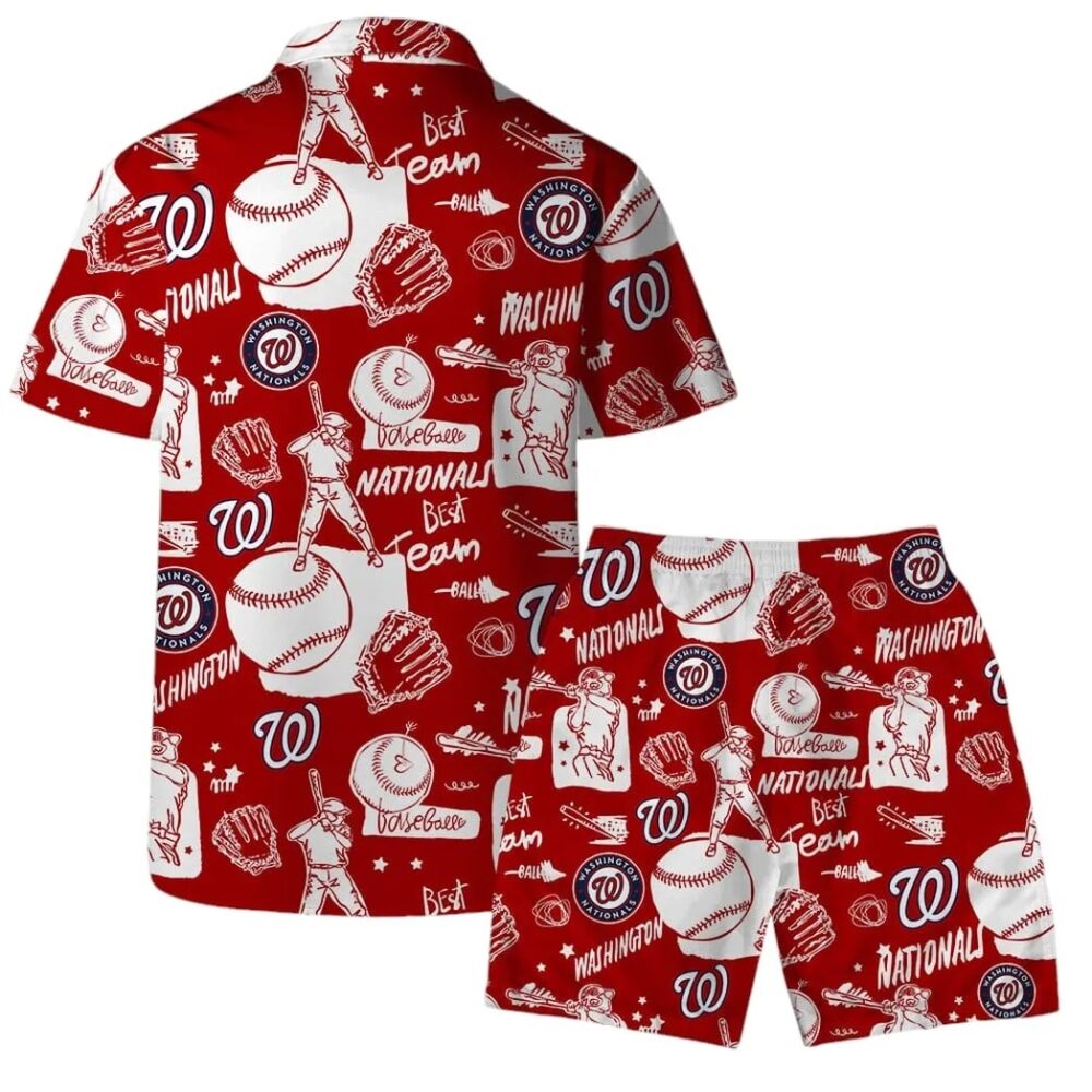 Washington Nationals Coastal Escape Hawaiian Shirt MLB Aloha Shirt Gift For Fans 3