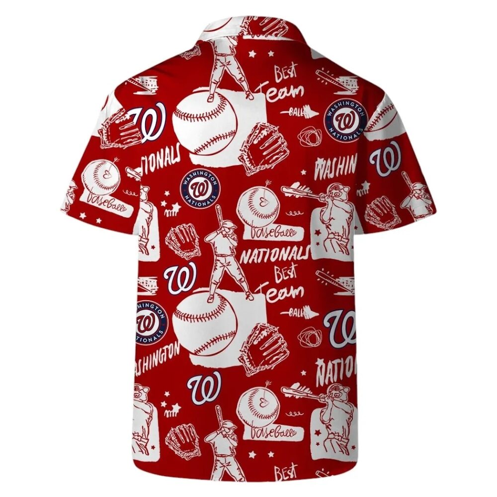 Washington Nationals Coastal Escape Hawaiian Shirt MLB Aloha Shirt Gift For Fans 5