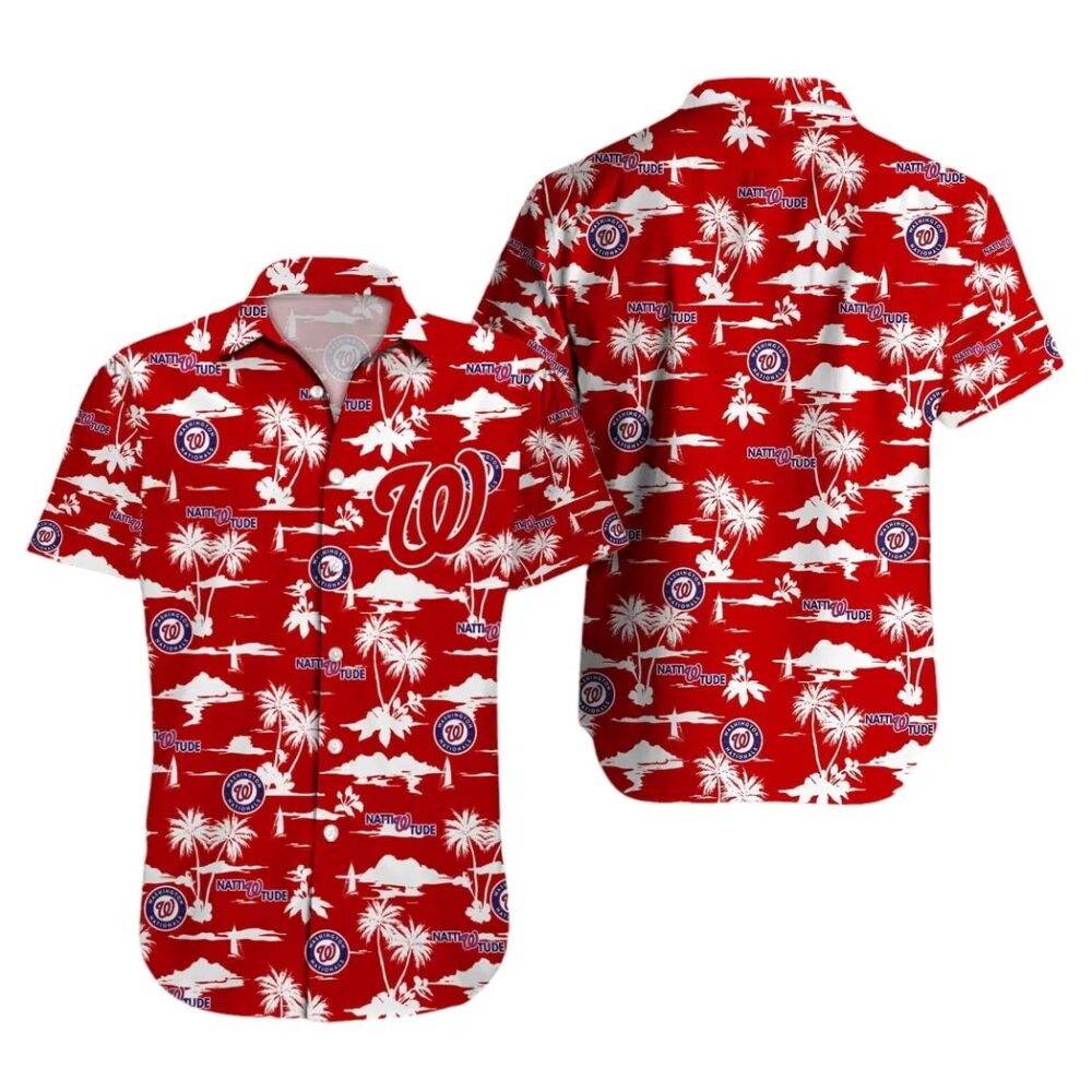 Washington Nationals Dc Sunset Paradise Hawaiian Shirt MLB Aloha Shirt Gift For Fans 1