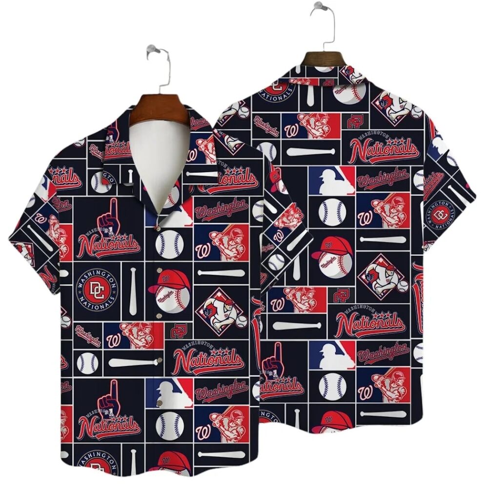 Washington Nationals Funny Icon Hawaiian Shirt MLB Aloha Shirt Gift For Fans 1