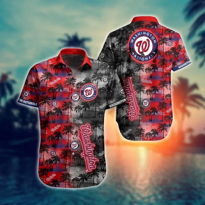 Washington Nationals Island Getaway Hawaiian Shirt MLB Aloha Shirt Gift For Fans 1