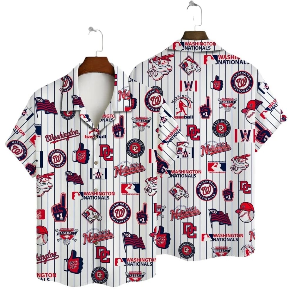 Washington Nationals Island Wave Hawaiian Shirt MLB Aloha Shirt Gift For Fans 1