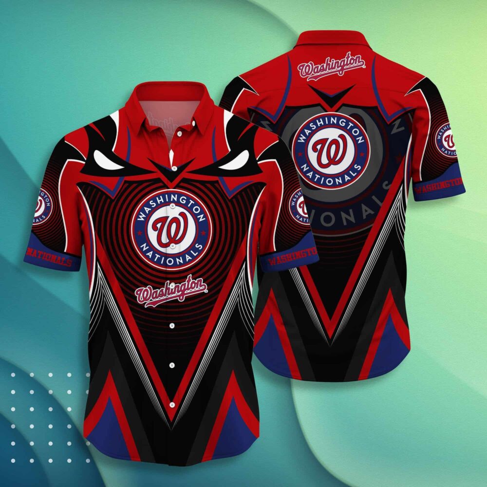 Washington Nationals Sunset Beach Hawaiian Shirt MLB Aloha Shirt Gift For Fans 1