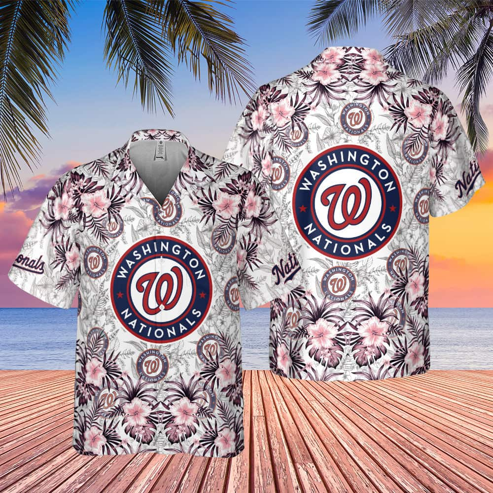 Washington Nationals Sunset Retreat Hawaiian Shirt MLB Aloha Shirt Gift For Fans 1