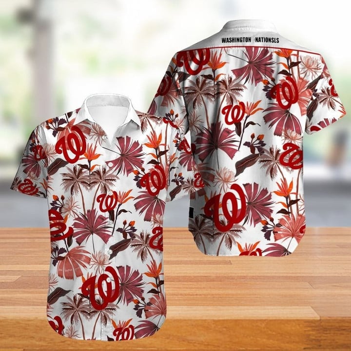 Washington Nationals Sunset Waves Hawaiian Shirt MLB Aloha Shirt Gift For Fans 1