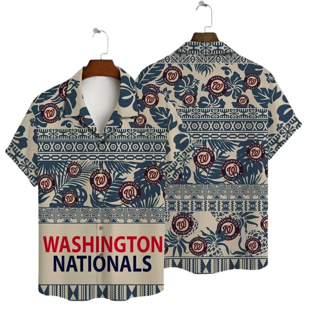 Washington Nationals Tropical Horizon Hawaiian Shirt MLB Aloha Shirt Gift For Fans 1