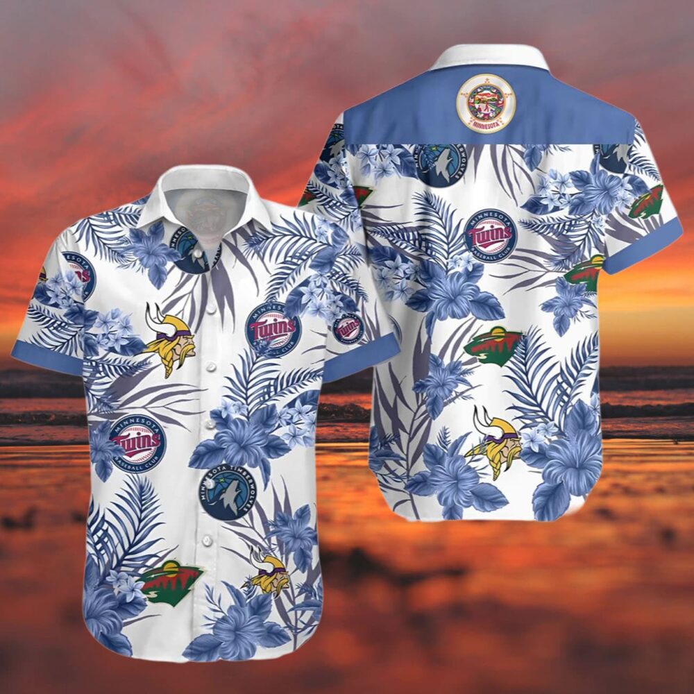 sota Vikings Twins Timberwolves Wild Hawaiian Shirt For Fans NFL Gifts For Fans 3